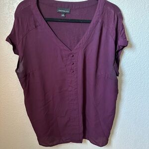 Fortune+Ivy Women's Plum Blouse